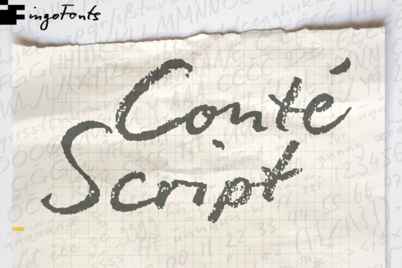 Conté Script Plus: A Handwritten Font for Handmade Product Makers