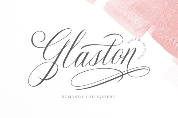 Glaston: A Romantic Script Font for Editorial Design