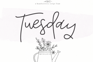 Tuesday Font: A Light Handwritten Typeface with Editorial Appeal